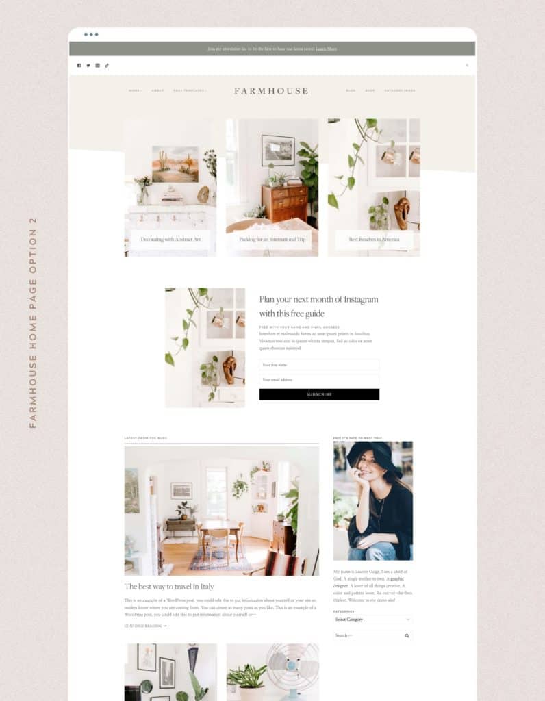 Affordable & Customizable Feminine WordPress Themes - Restored 316