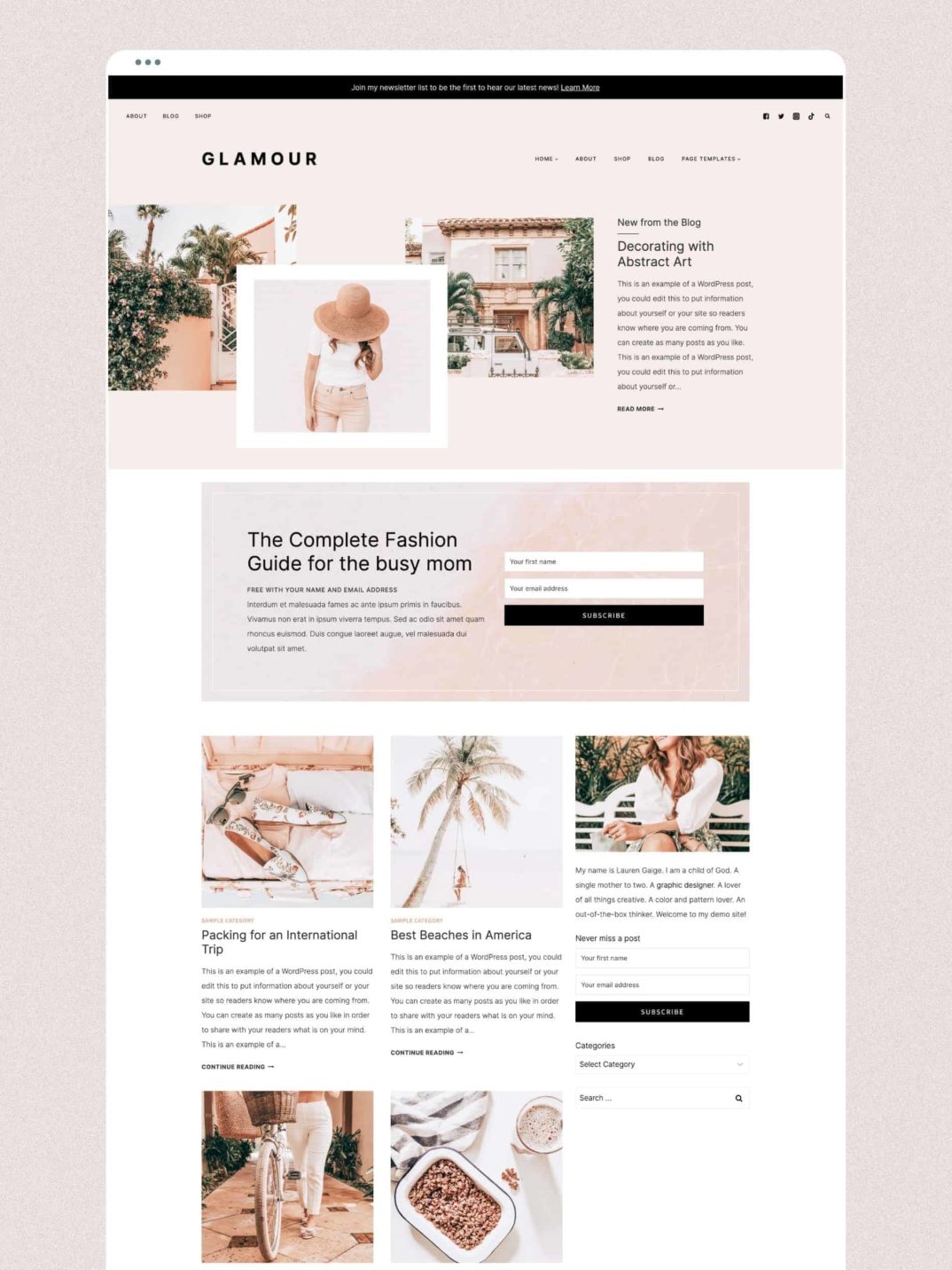 Feminine Wordpress Themes For Female Entrepreneurs - Wordpress Themes 