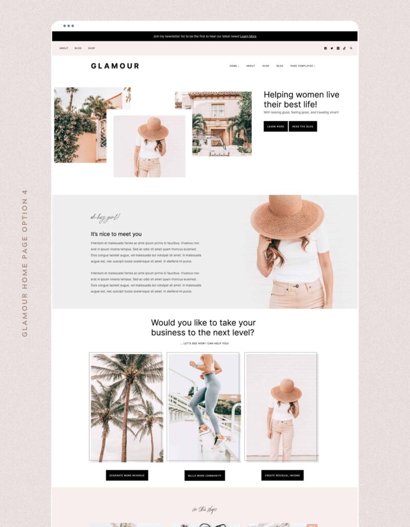 Affordable & Customizable Feminine WordPress Themes - Restored 316