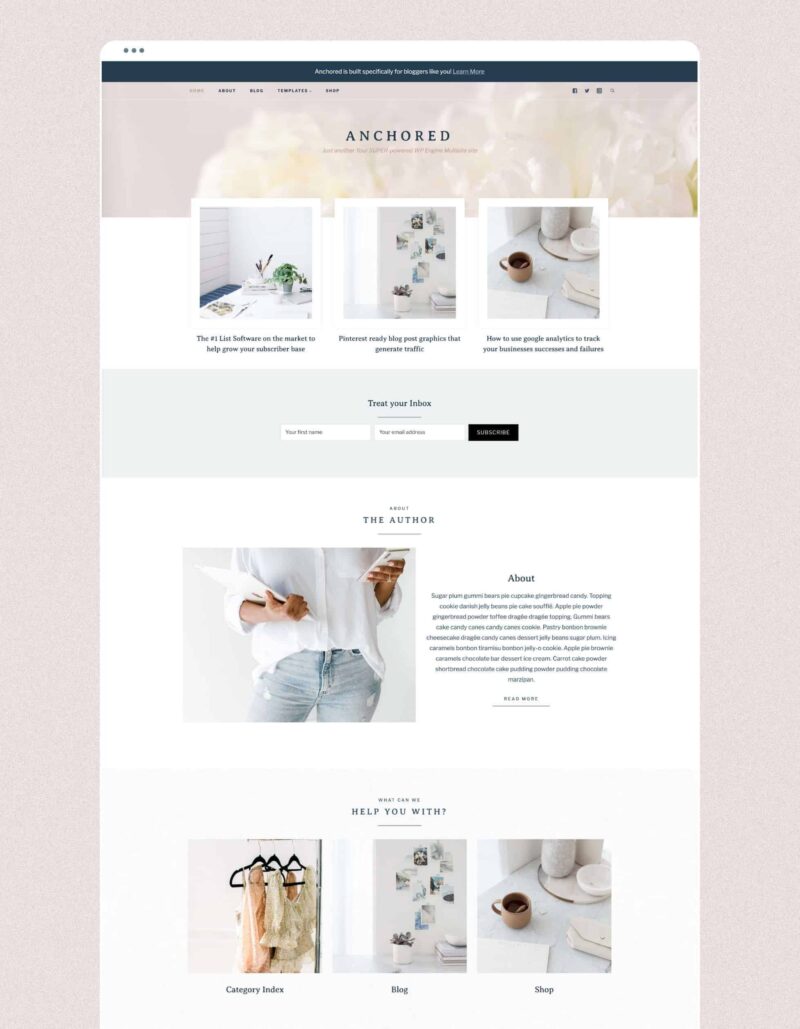 Feminine WordPress themes for female entrepreneurs - Elizabeth Theme ...