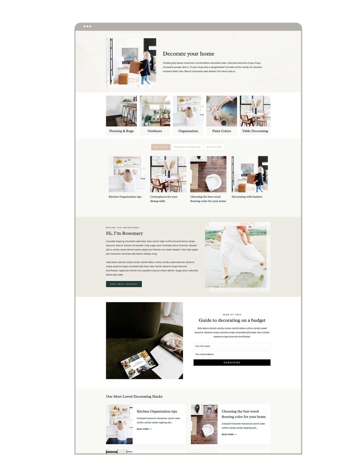 Affordable & Customizable Feminine WordPress Themes - Restored 316