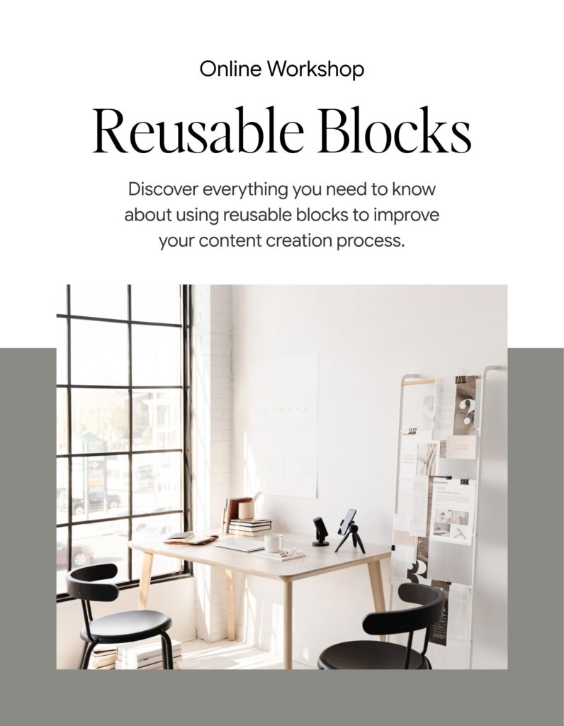 Reusable Blocks Workshop