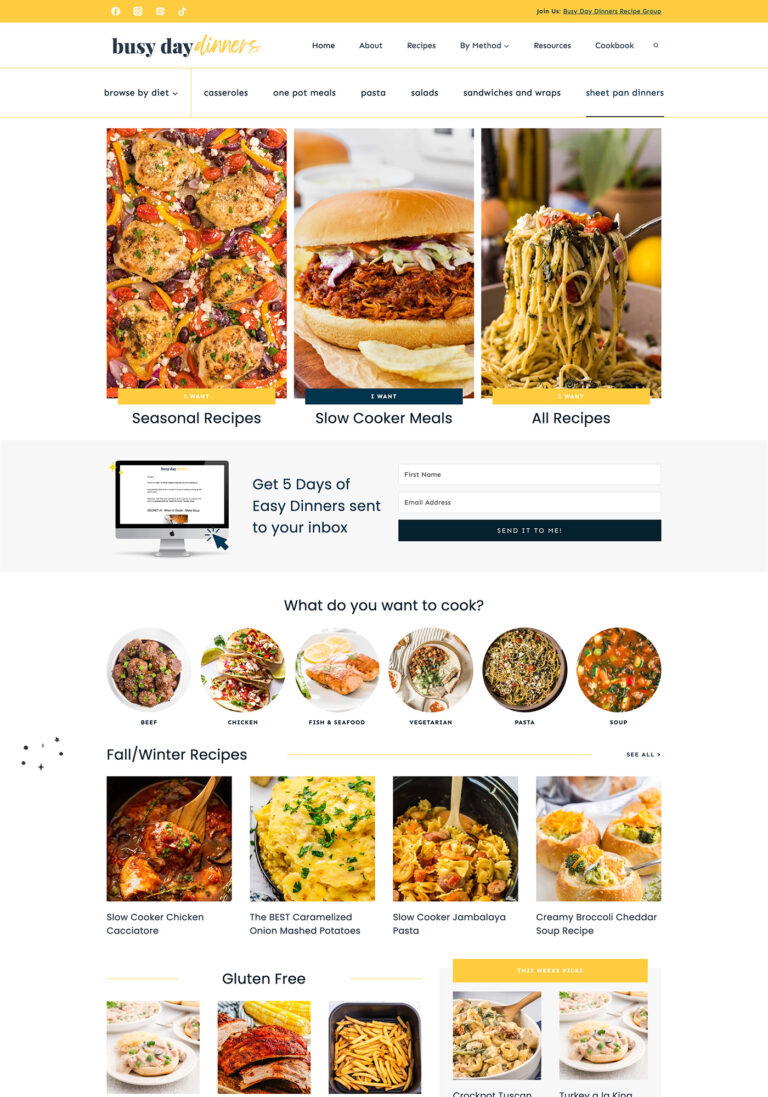 Busy Day Dinners