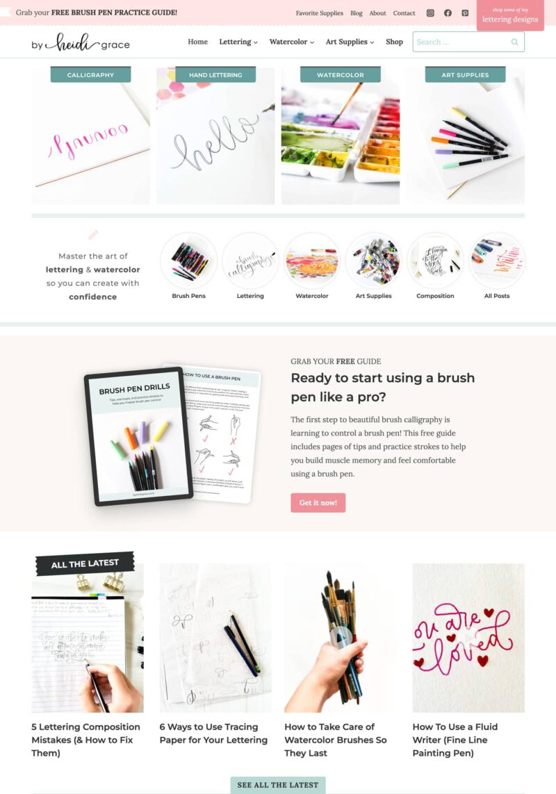 Client Showcase: By Heidi Grace Stunning Website - Restored 316