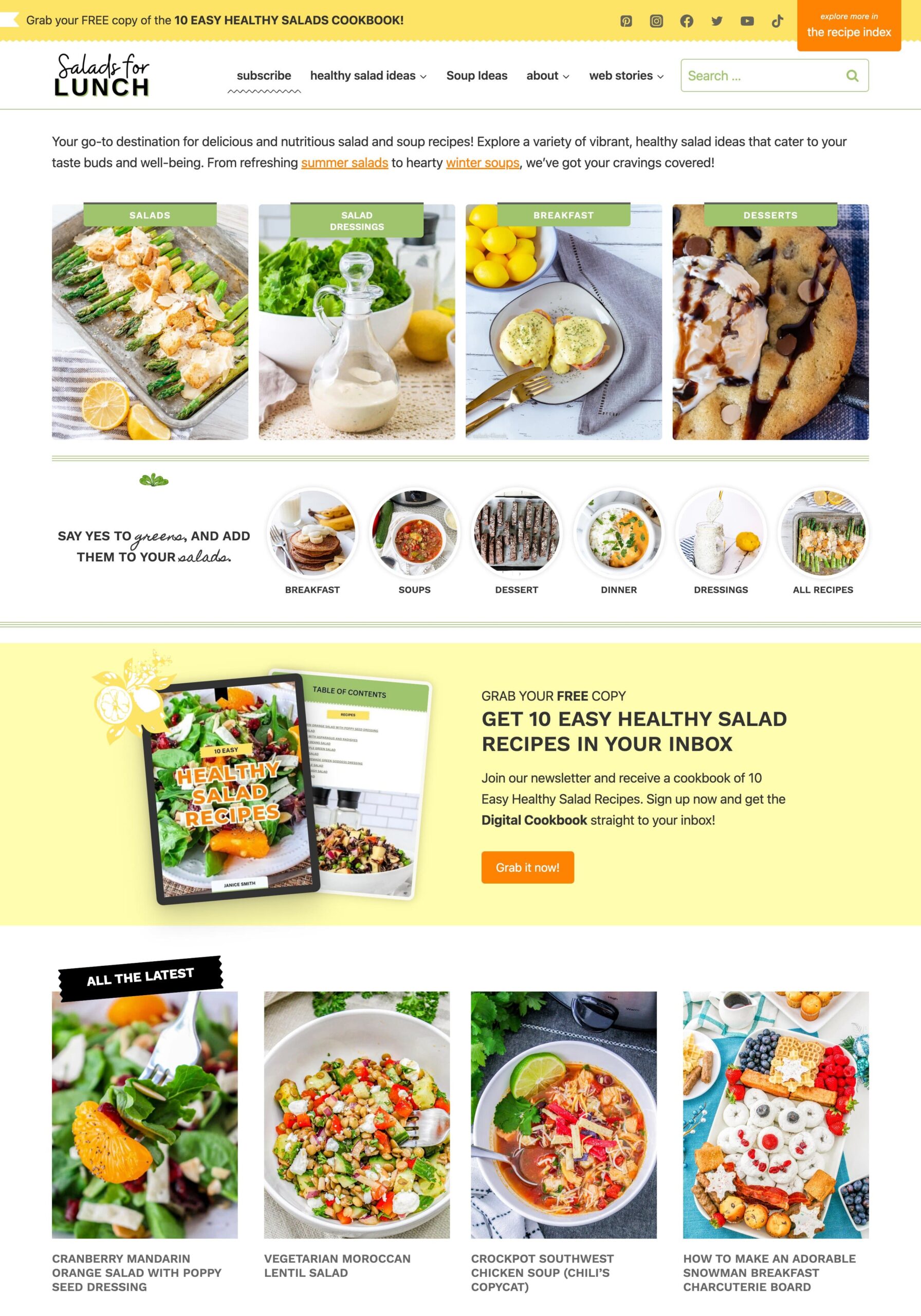 Client Showcase: Salads for Lunch Stunning Website - Restored 316