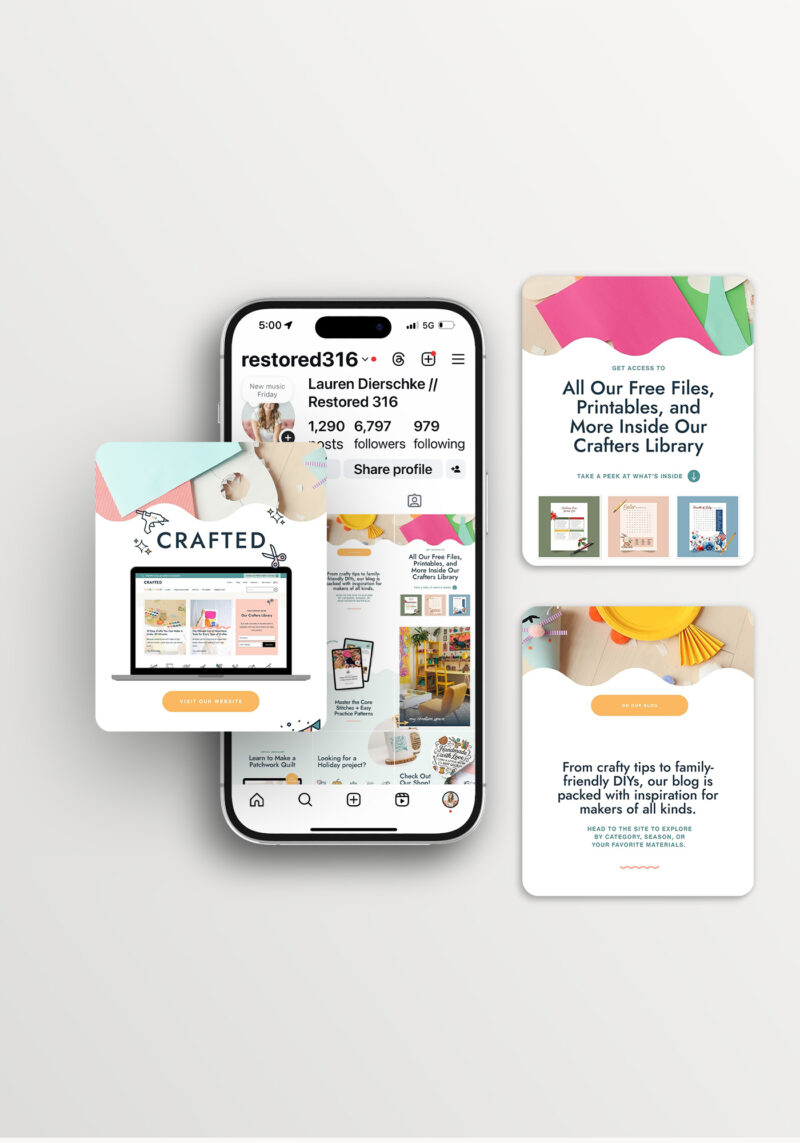 Crafted 9-Grid Canva Template