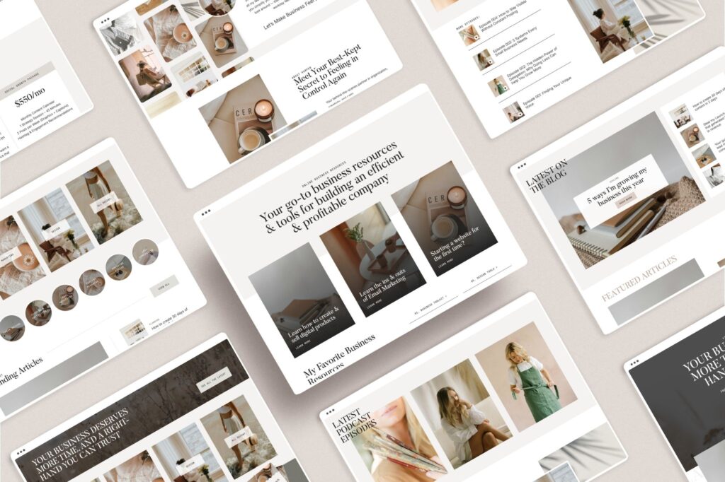 Harper Block Collection – Feminine WordPress Theme Block Collection for for service providers, virtual assistants, coaches, and creatives who want a website that looks incredible and works hard for their business.