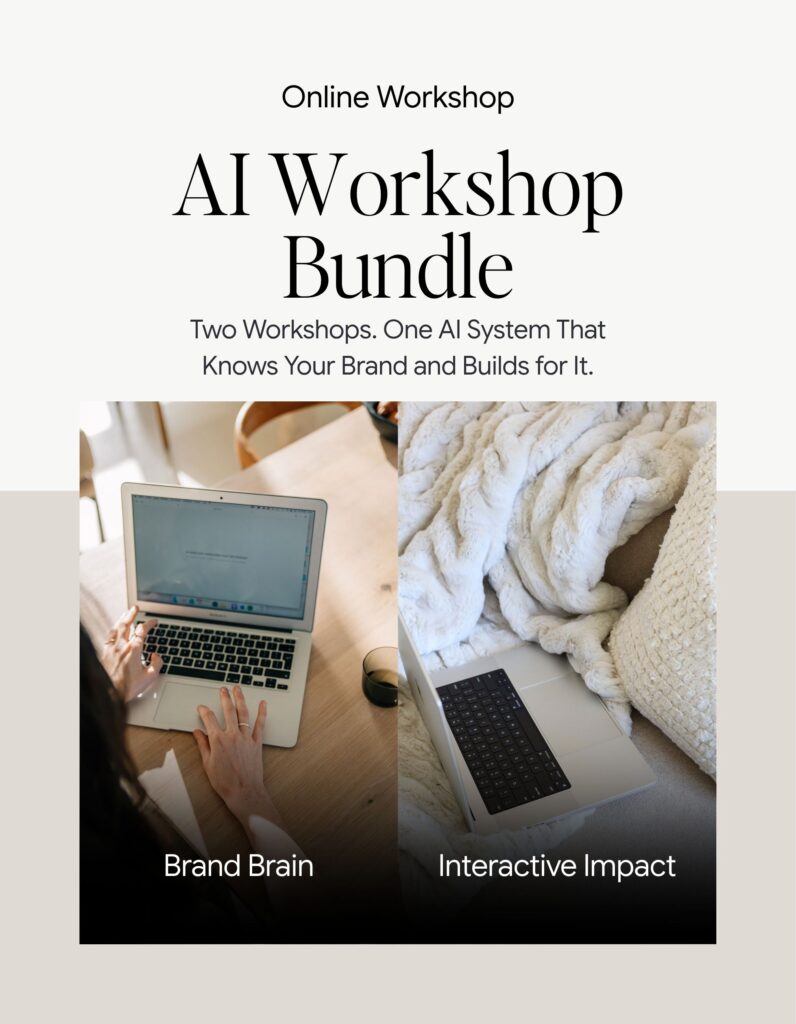 AI Workshop Bundle by Lauren Dierschke of Restored 316 -- AI Brand Brain Builder and Interactive Impact