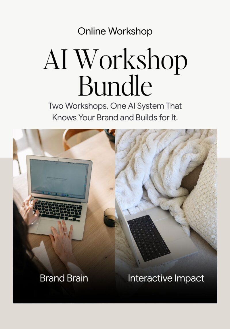 AI Workshop Bundle by Lauren Dierschke of Restored 316 -- AI Brand Brain Builder and Interactive Impact