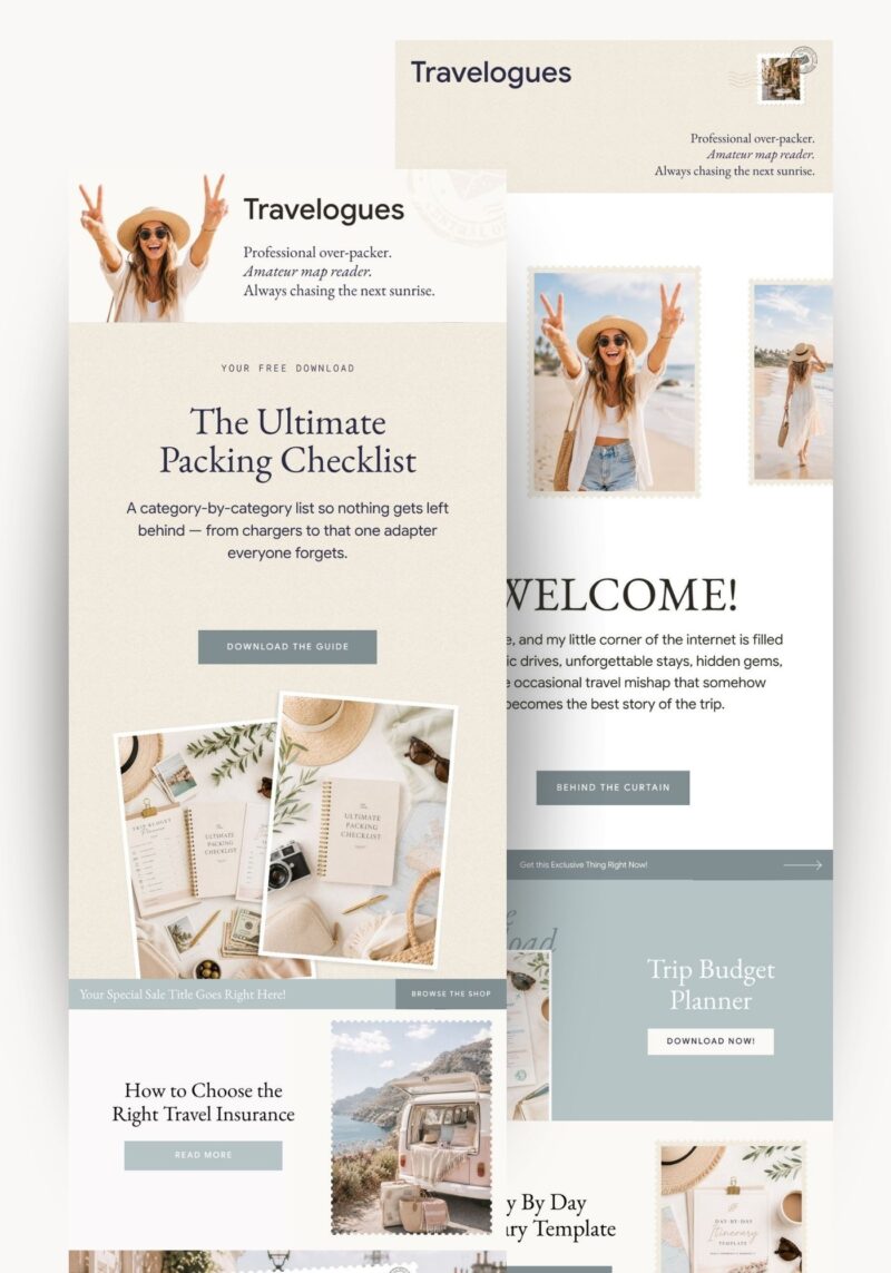 Travelogues Email Graphics