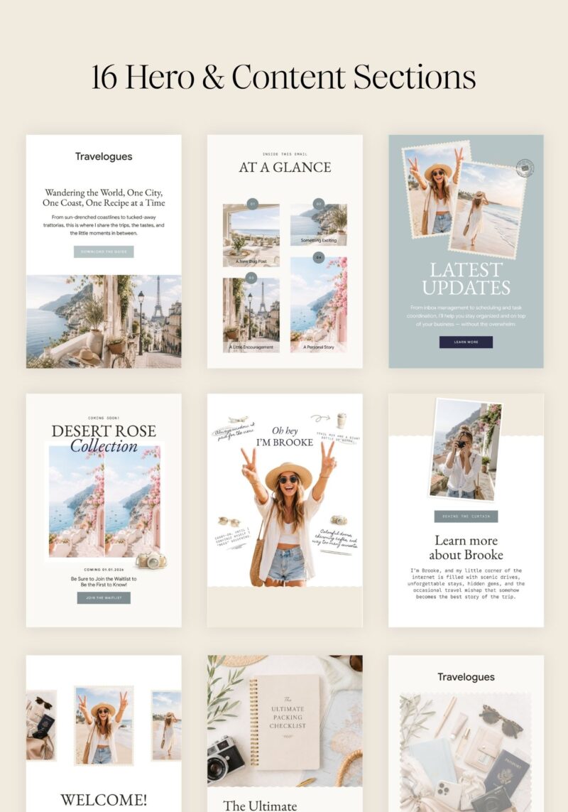 Travelogues – Email Templates2